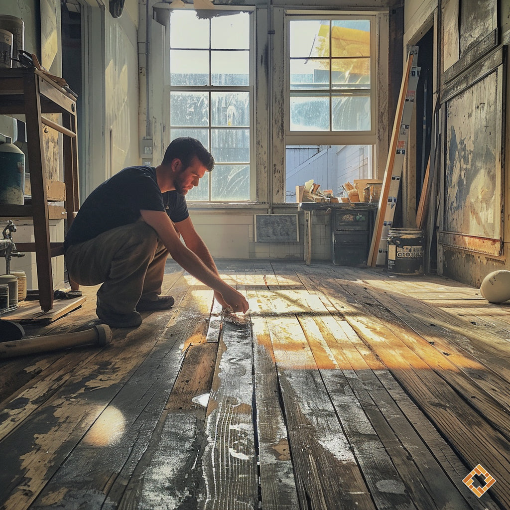 Comment réparer un plancher en bois qui a été peint?