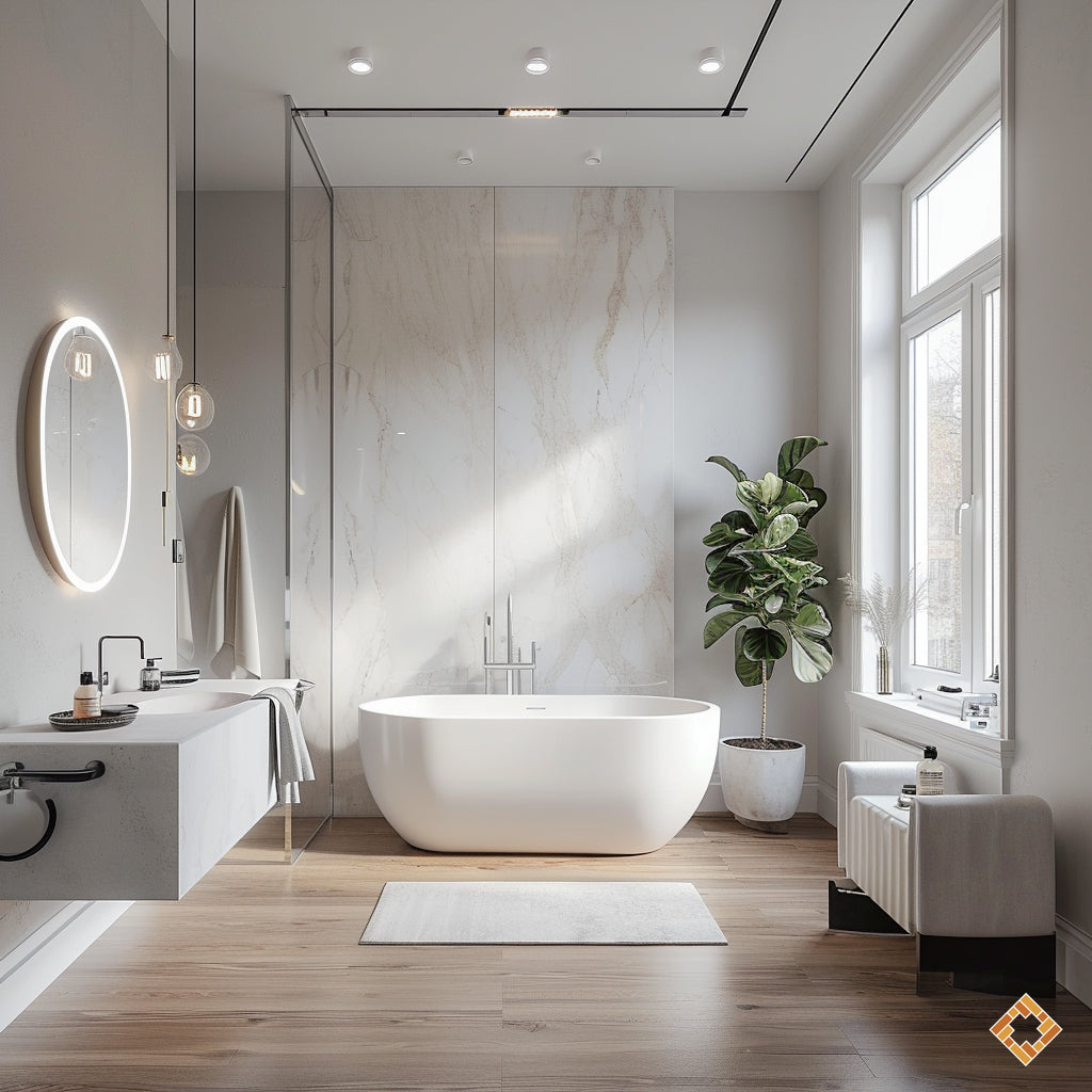 Quelles sont les considérations pour le plancher dans une cuisine ou salle de bain?